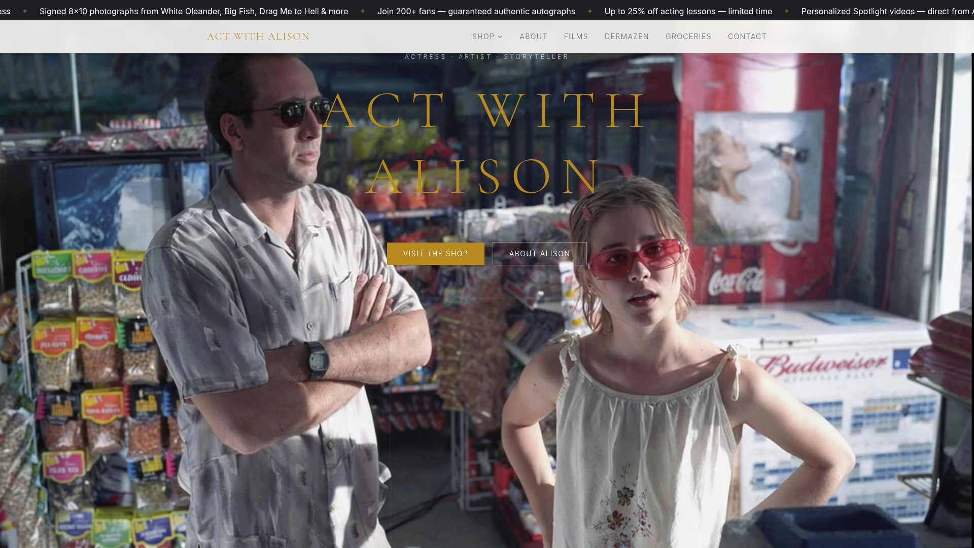 Screenshot of Act With Alison